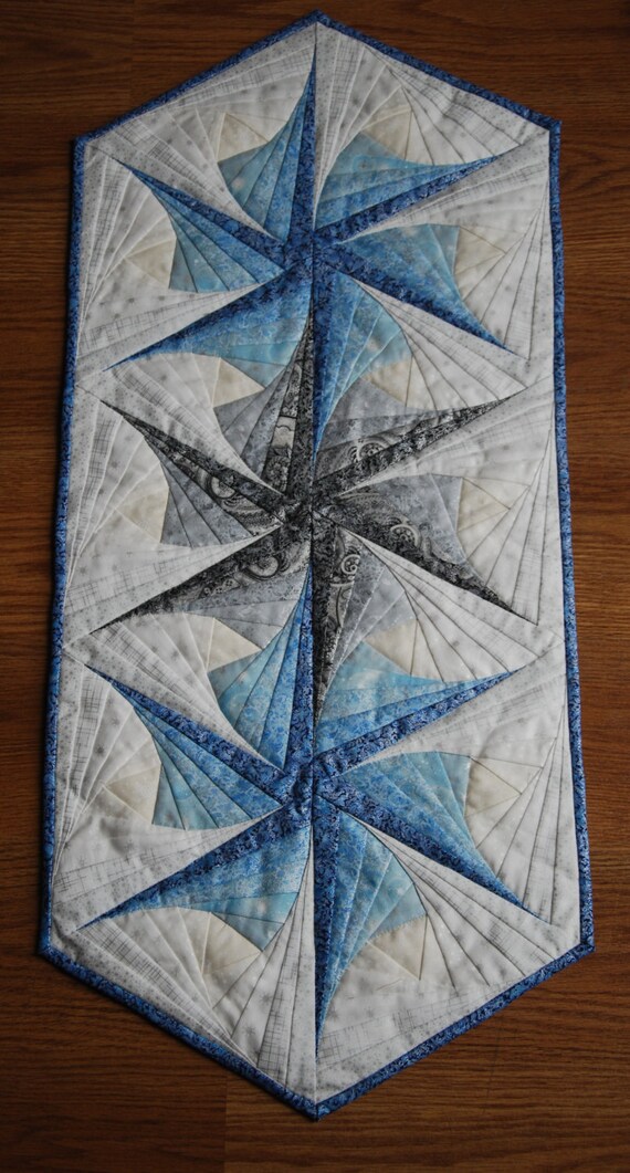 Twisted Log Cabin Frost Table Runner Pattern Table Runner Etsy