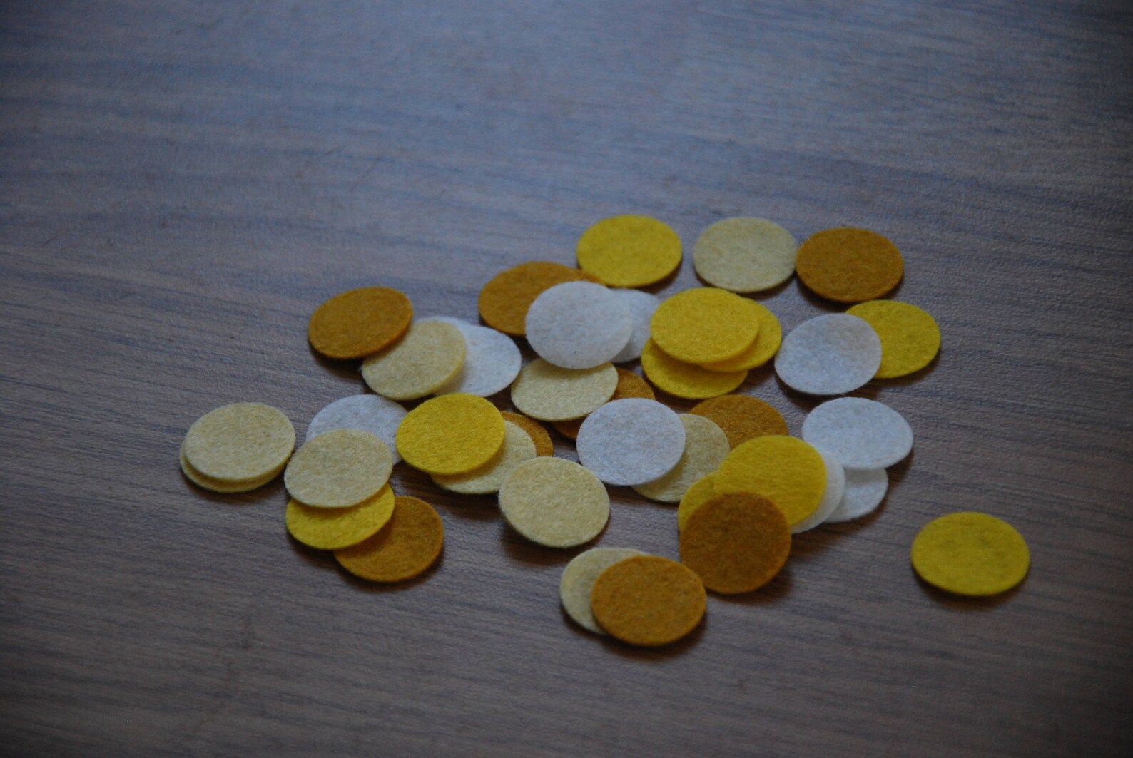 Yellow Felt Circles Die Cut Felt Circles Felt Circle Shapes Etsy