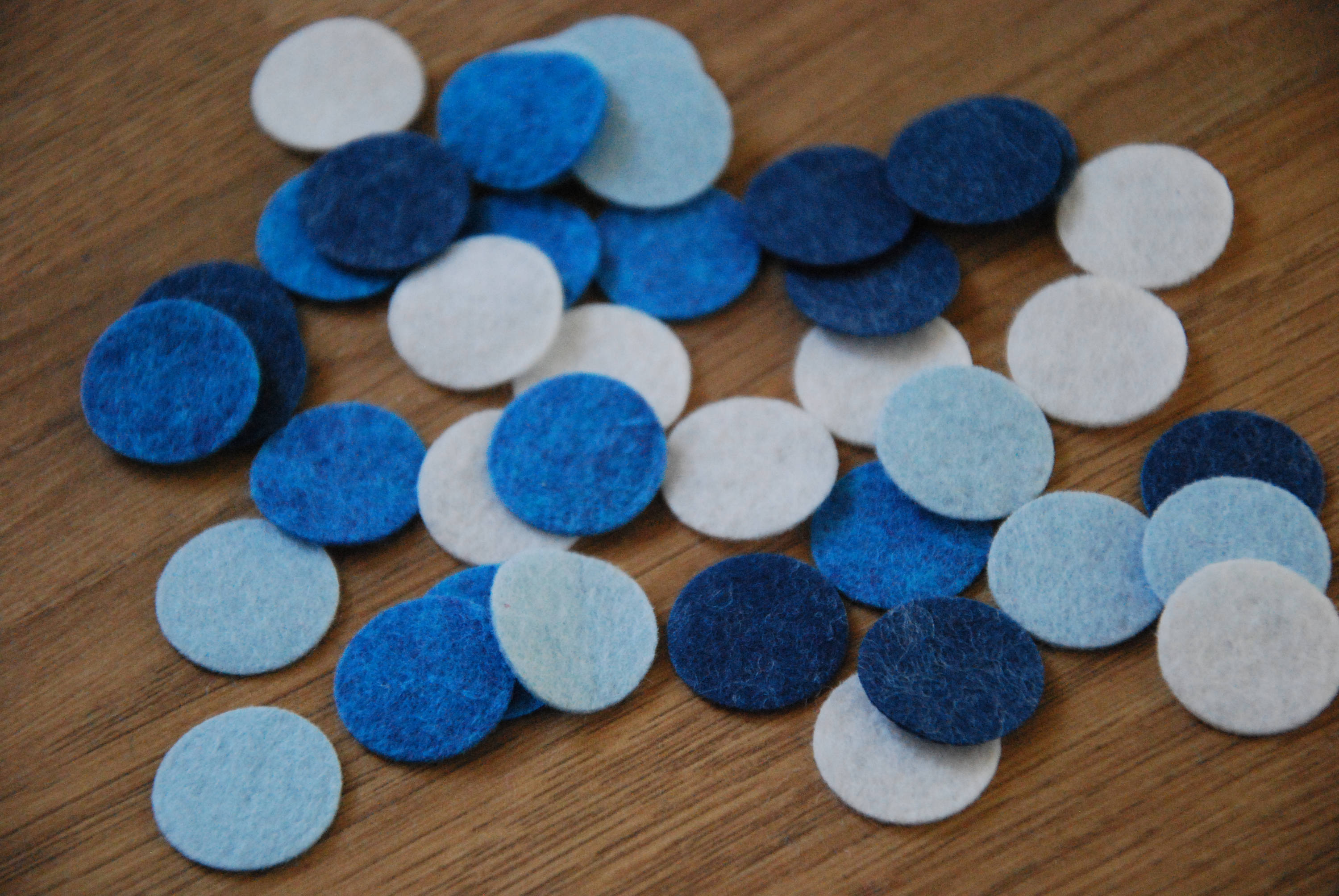 Blue Felt Circles Die Cut Felt Circles Felt Circle Shapes Etsy UK