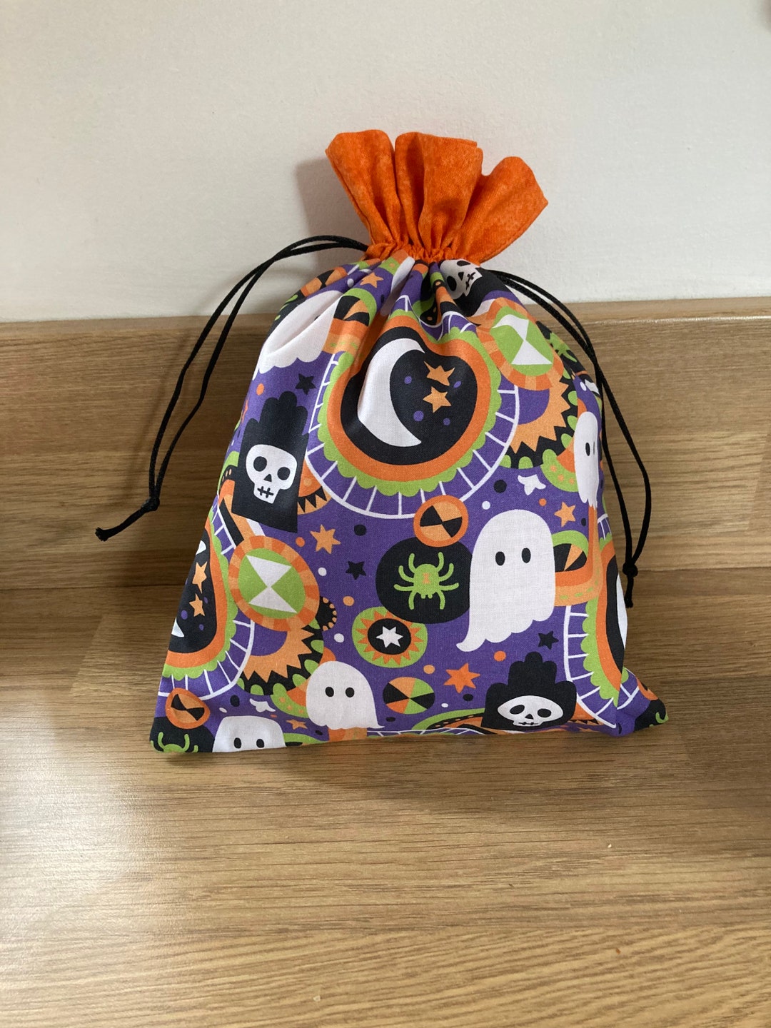 Halloween Gift Bags, Trick or Treat Bags, Drawstring Bags, Drawstring