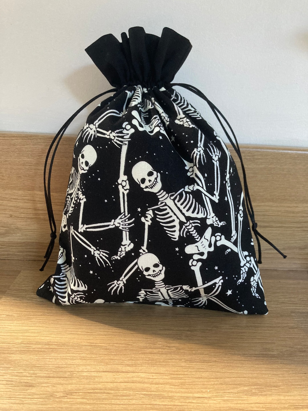 Halloween Skeleton Gift Bags, Trick or Treat Bags, Drawstring Bags