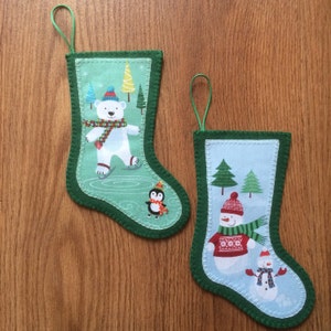 Christmas Decorations, Mini Stocking Decorations, Felt Decorations, Christmas Stockings, Mini Christmas Stockings, Felt Stockings