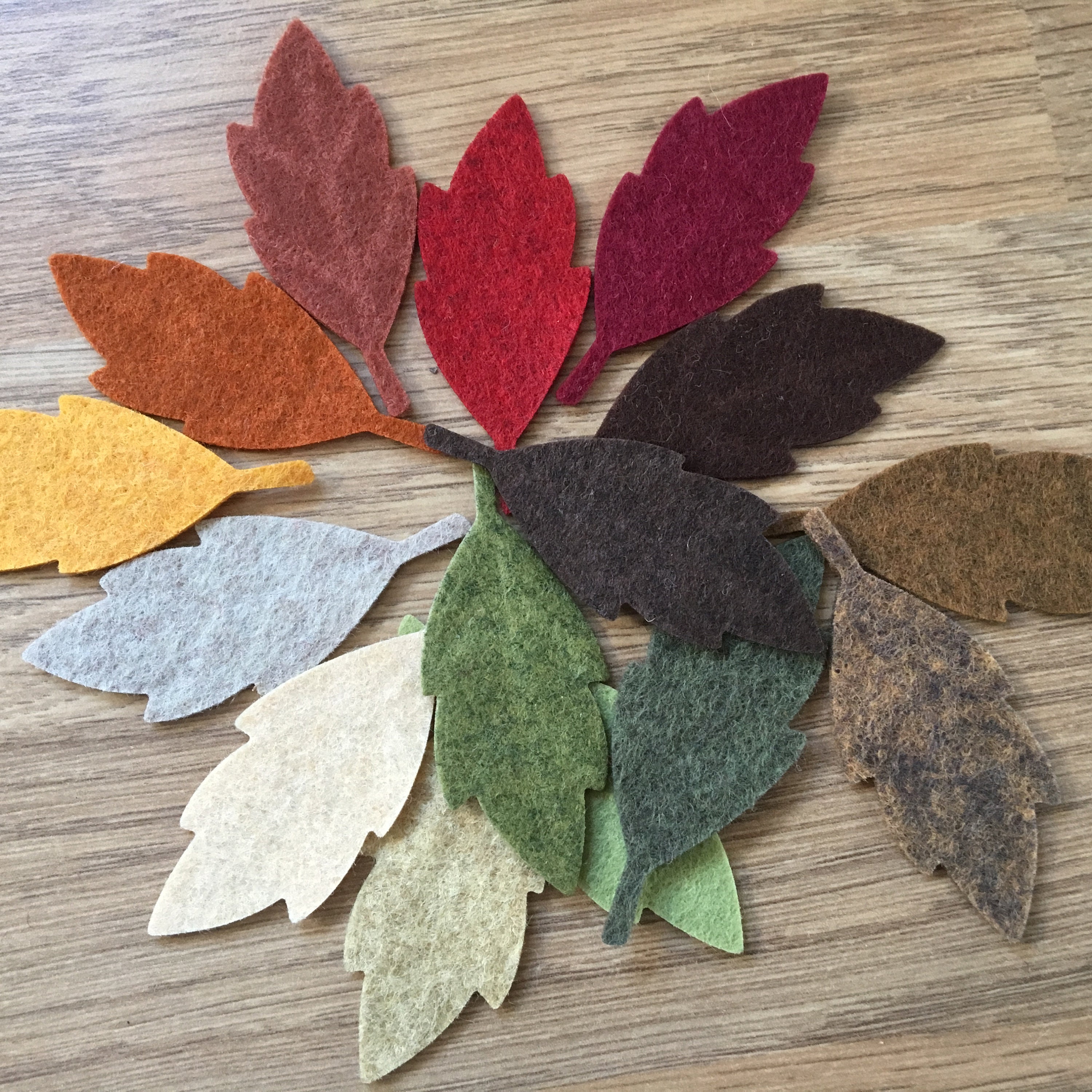 Autumn Felt Leaves Die Cut Felt Leaves Felt Shapes Die Cut Etsy