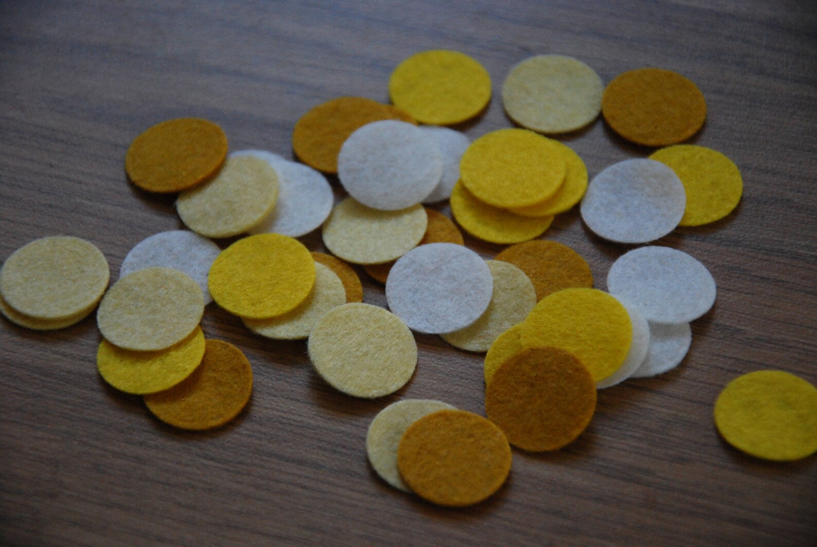 Yellow Felt Circles Die Cut Felt Circles Felt Circle Shapes Etsy