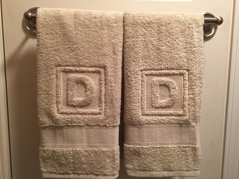 Monogrammed Hand Towel Personalized Hand Towels Initial | Etsy