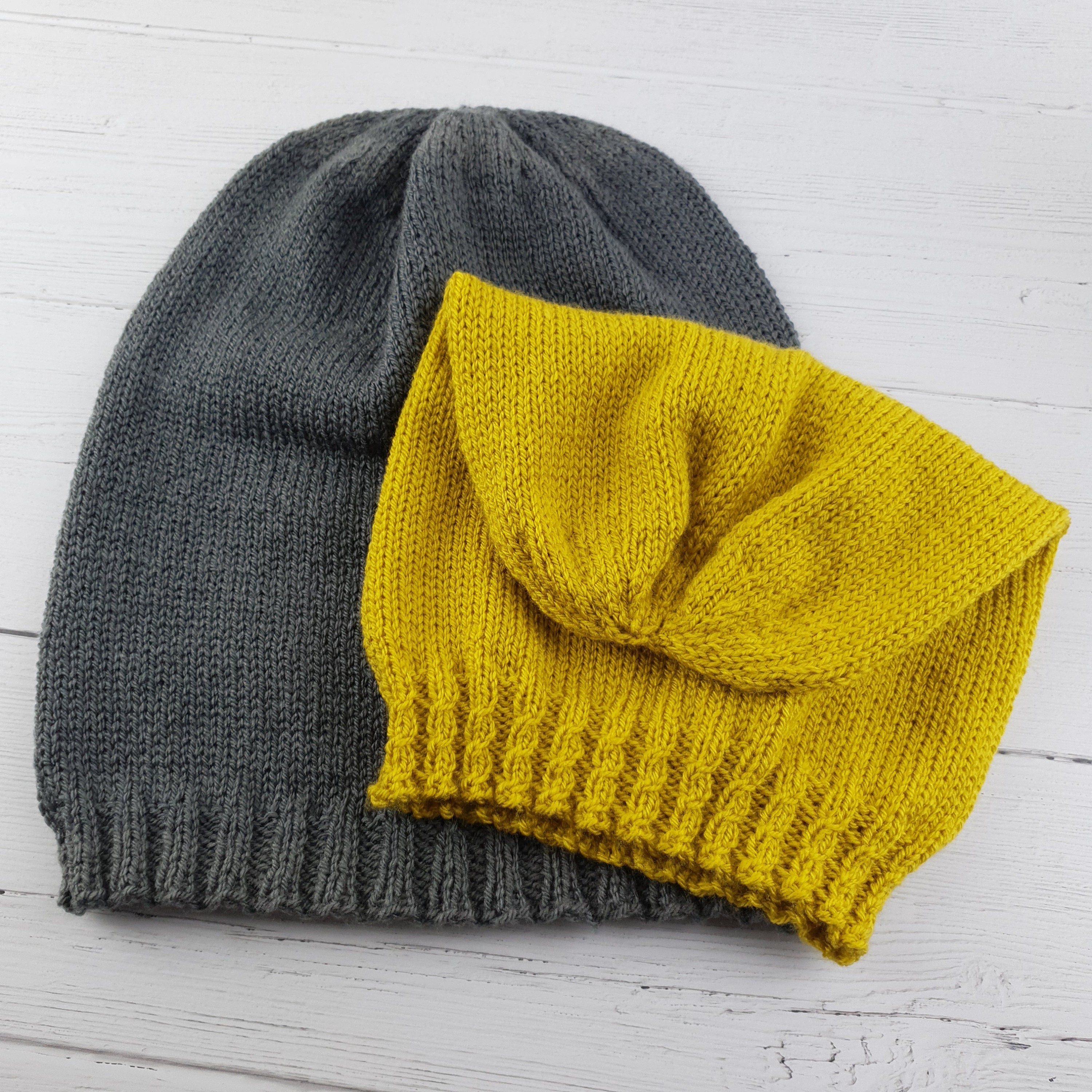 Knitted Caps Pattern Slouchy Hat Knitting Pattern. Men's Womens Knitted Slouchy Beanie Skull ...
