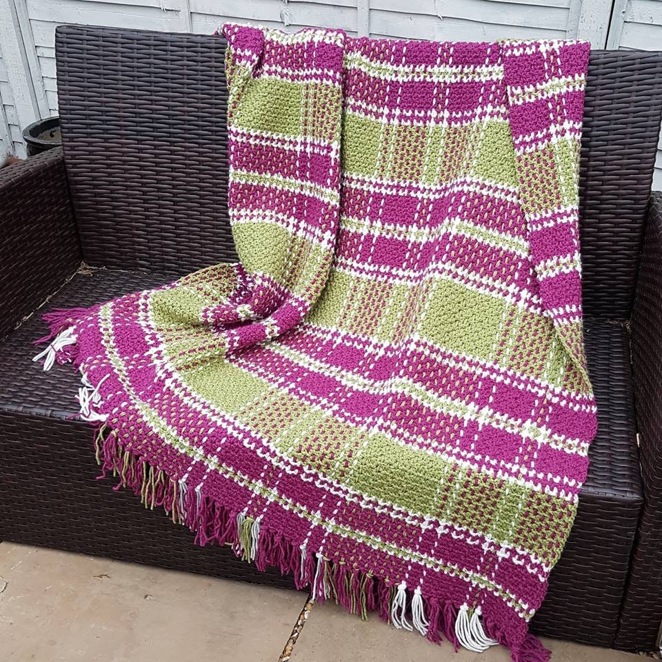 Plaid Tartan Crochet Blanket PDF Etsy