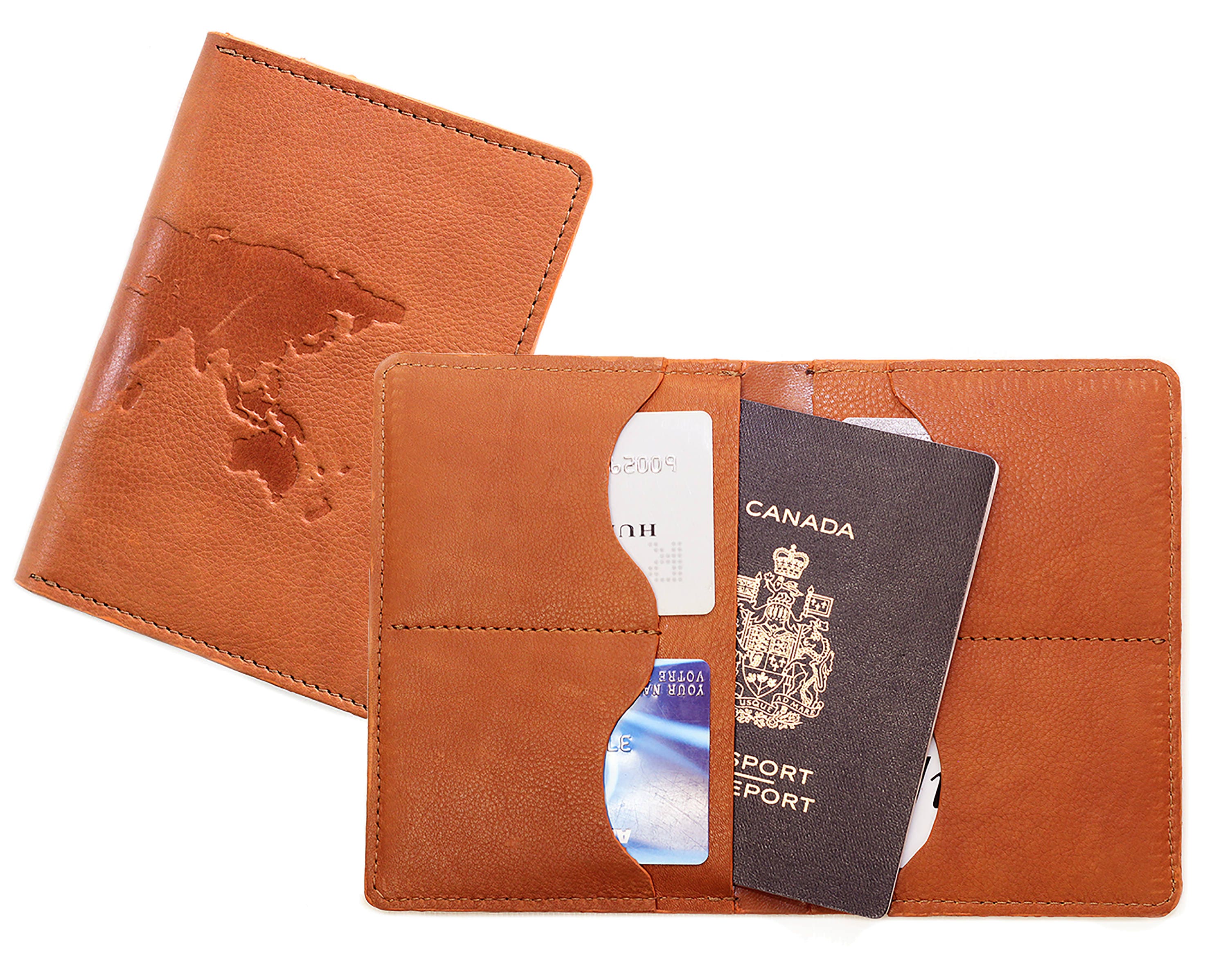 Double Passport Case Leather Custom Handcrafted Personalized Etsy