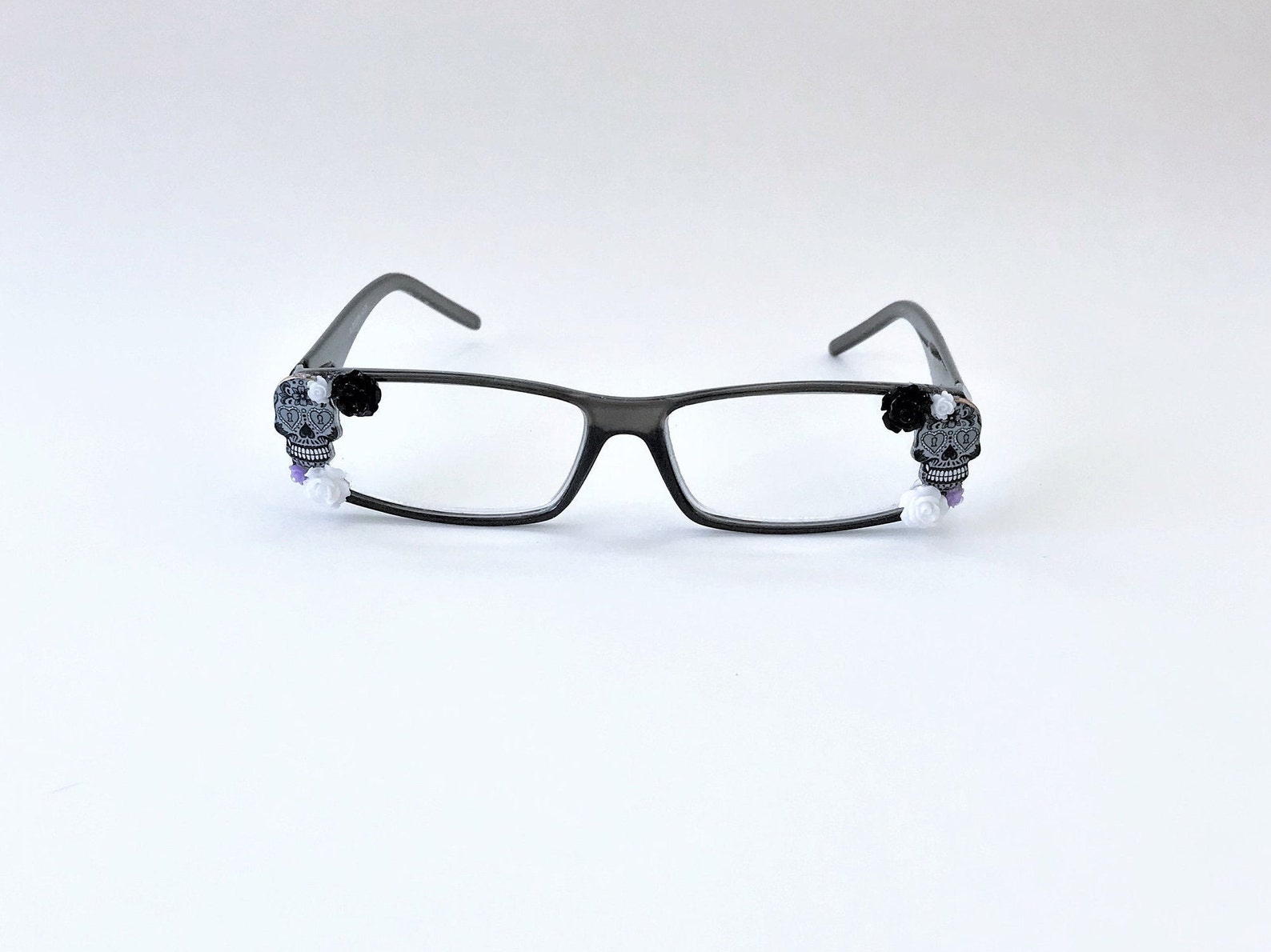 Sugar Skull Reading glasses 2.25 skull Etsy
