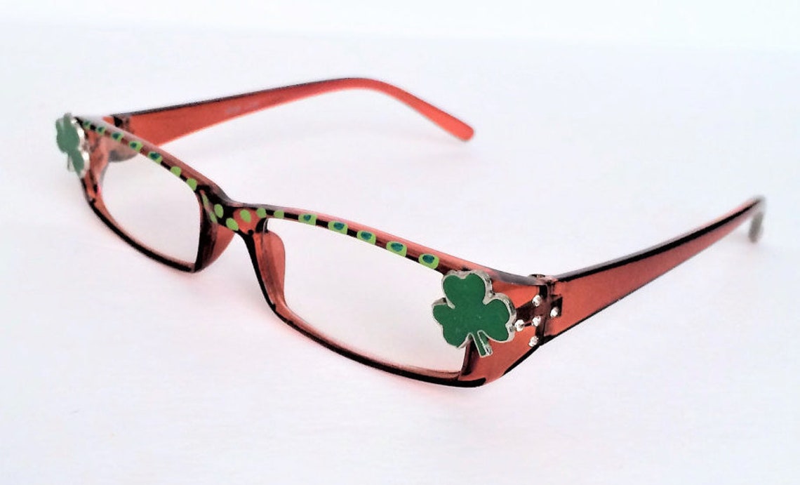 Reading Glasses Irish Clover Leaf eyeglasses 1.75 Etsy