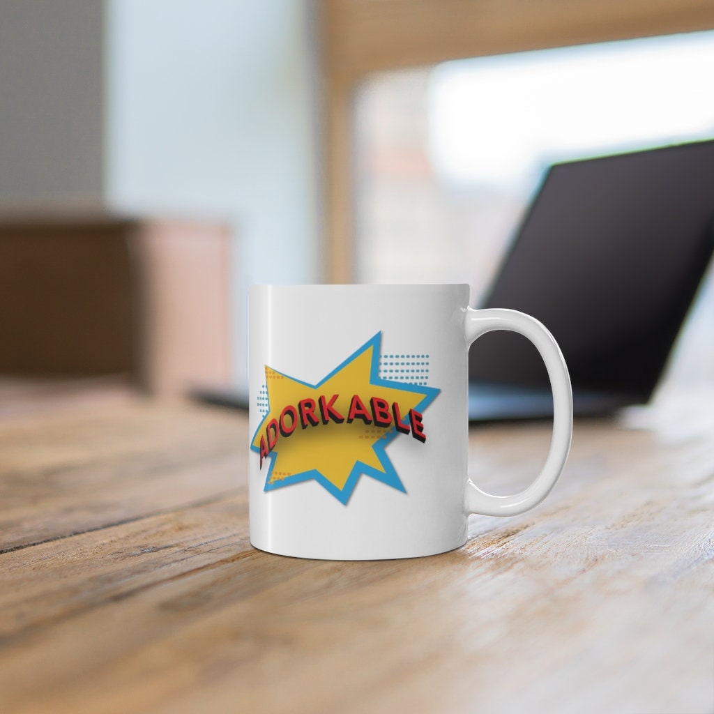 Adorkable Mug 11oz geek coffee mug dork friend gift comic Etsy