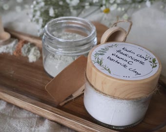 powdered clay face mask with frankincense, kaolin, bentonite and vC