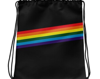 Gay Pride DrawString sac/sac de fierté gay/LGBT Pride sac/sac de fierté/Gay Pride fourre-tout/par Polly & crackers