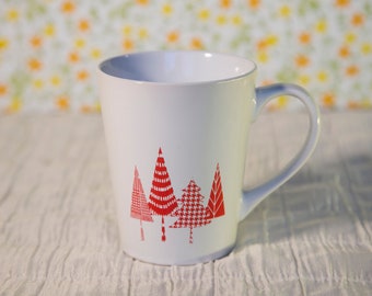 Starbucks Holiday Christmas Tree Mug -  Red Plaid Christmas Trees - FREE Shipping!