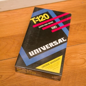 Sealed Universal T-120 Blank Video Cassette - Unopened VHS Media - Free Shipping!