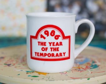 Volt Staffing 1986 Year of the Temporary Coffee Mug - Retro Advertising  - FREE Shipping