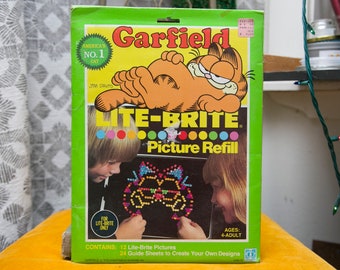 1978 Garfield Lite Brite Picture Refills - Hasbro - Free Shipping!