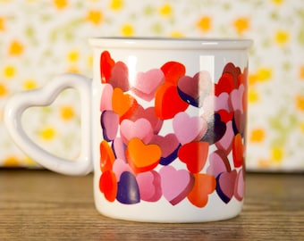 Heart Mug with Heart Handle – Valentine's Day Coffee Mug