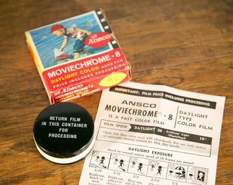 Ansco Moviechrome 8mm Double Roll Daylight Movie Film