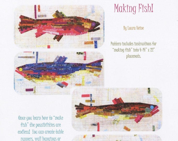Fiberworks' Making Fish Collage Pattern - Etsy