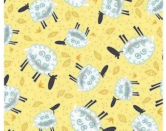 QT Along the Countryside Tossed Sheep Yellow - 1649-26505S