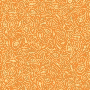 Quilting Treasures Down on the Farm Paisley Orange - 1649 27859 O