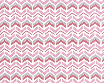 Moda Flannel Hugaboo Twirly Pink Gray Brushed Cotton Fabric - 19738-11B