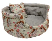 Guinea Pig Fleece Bed Cuddle Cup - 10 quot Round Fleece Pet Bed - Hedgehog Bed - Pet Hideaway Cave - Koala Mom