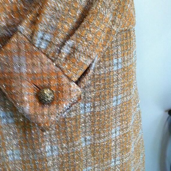 RARE 1970’s TRICOSA/Paris Shirtdress; GLITTERING … - image 7