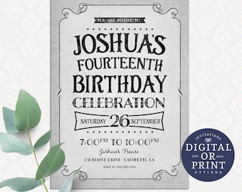 boy birthday invitations etsy