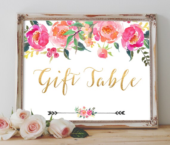 Gift Table Sign Floral Gift Table Sign Baby Shower Gift Etsy Gift Table Sign Floral Gift Table Sign Baby Shower Gift Etsy