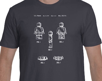 Lego Mini Figure Patent T-Shirt, Patent Art, Blueprint, Patent Print, Patent T-Shirt, Patent Gift, Plexity Prints #004S