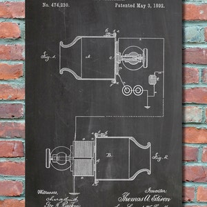 Talking Telegraph Patent Wall Art Print, Patent Art, Telegraph Patent Poster, Telegraph Blueprint, Patent Print, Plexity Prints #107