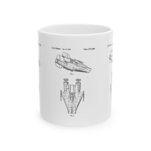 Ceramic Mug, A Wing Star Wars - Unique Coffee Cup for Sci-Fi Fans, Gift for Star Wars Enthusiasts, Drinkware, Collectible, Home Office