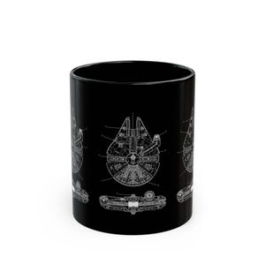 Mug, Millennium Falcon Space Ship Design, Star Wars Coffee Cup, Sci-Fi Tea Mug, Geek Gift for Him, Birthday Present for Her, Kitchen Decor