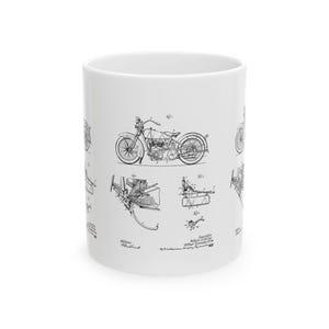 Motorcycle Harley Ceramic Mug, Vintage Bike Coffee Cup, Retro Motorcycle Lover Gift, 11oz 15oz Tea Mug, Biker Gift, Fathers Day Gift