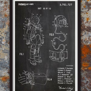 Space Suit Patent Art Print, Patent Poster, Space Patent, Space Poster, Patent Print, Poster Wall Decor, Plexity Prints #126