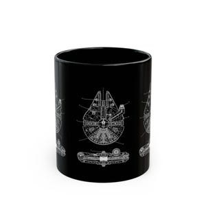 Taza, diseño de nave espacial del Halcón Milenario, taza de café de Star Wars, taza de té de ciencia ficción, regalo geek para él, regalo de cumpleaños para ella, decoración de cocina