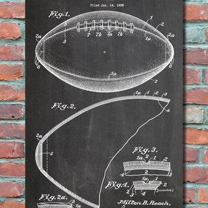 Football Patent 1939 Wall Art Print, Patent Art, Patent Poster, Blueprint, Patent Print, Plexity Prints #065