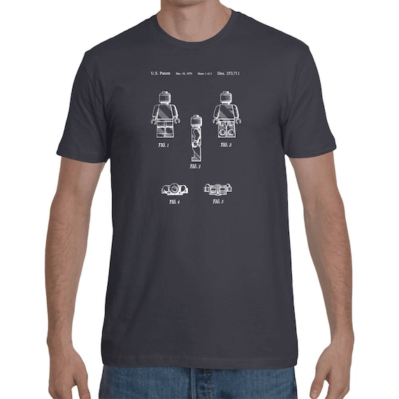 Lego Mini Figure Patent T-Shirt, Patent Art, Blueprint, Patent Print, Patent T-Shirt, Patent Gift, Plexity Prints #004S