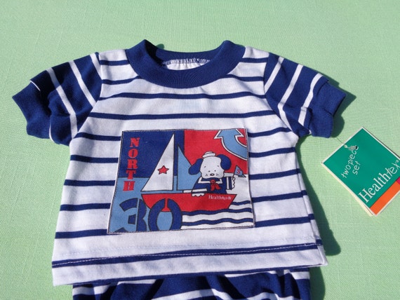 vintage health tex baby boys nautical outfit size… - image 2