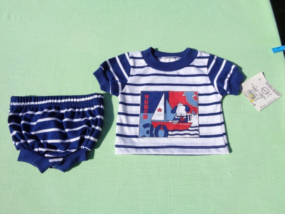 vintage health tex baby boys nautical outfit size… - image 3