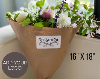 Paper bouquet wrap for flowers brown paper sleeve for bouquet custom floral sleeve bouquet bar wrap natural paper flower sleeve wrapping