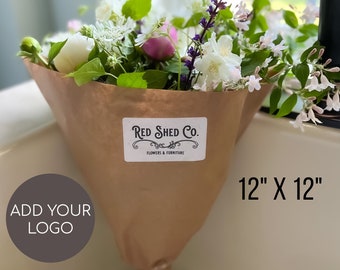 Paper bouquet wrap for flowers brown paper sleeve for bouquet custom floral sleeve bouquet bar wrap natural paper flower sleeve wrapping