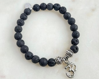 Lava stone bracelet gift for teacher jewelry stretch bracelet boho jewelry charm bracelet gift for grad friendship bracelet beaded