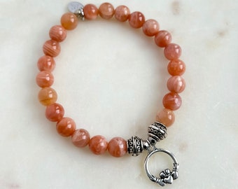 Gemstone bracelet beaded boho jewelry gift for her charm bracelet gift friendship bracelet custom jewelry stacking bracelet stretch jewelry