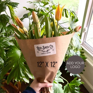 Kraft paper bouquet sleeve for market bouquet wrap for bouquet paper sleeve wrap dried flower bouquet wrapping brown bouquet sleeve paper