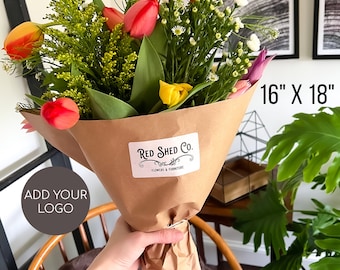 Kraft paper bouquet sleeve for market bouquet wrap for bouquet paper sleeve wrap dried flower bouquet wrapping brown bouquet sleeve paper