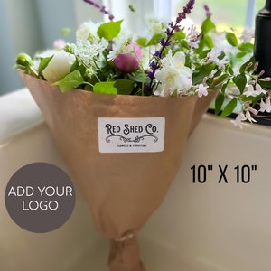 Paper bouquet wrap for flowers brown paper sleeve for bouquet custom floral sleeve bouquet bar wrap natural paper flower sleeve wrapping
