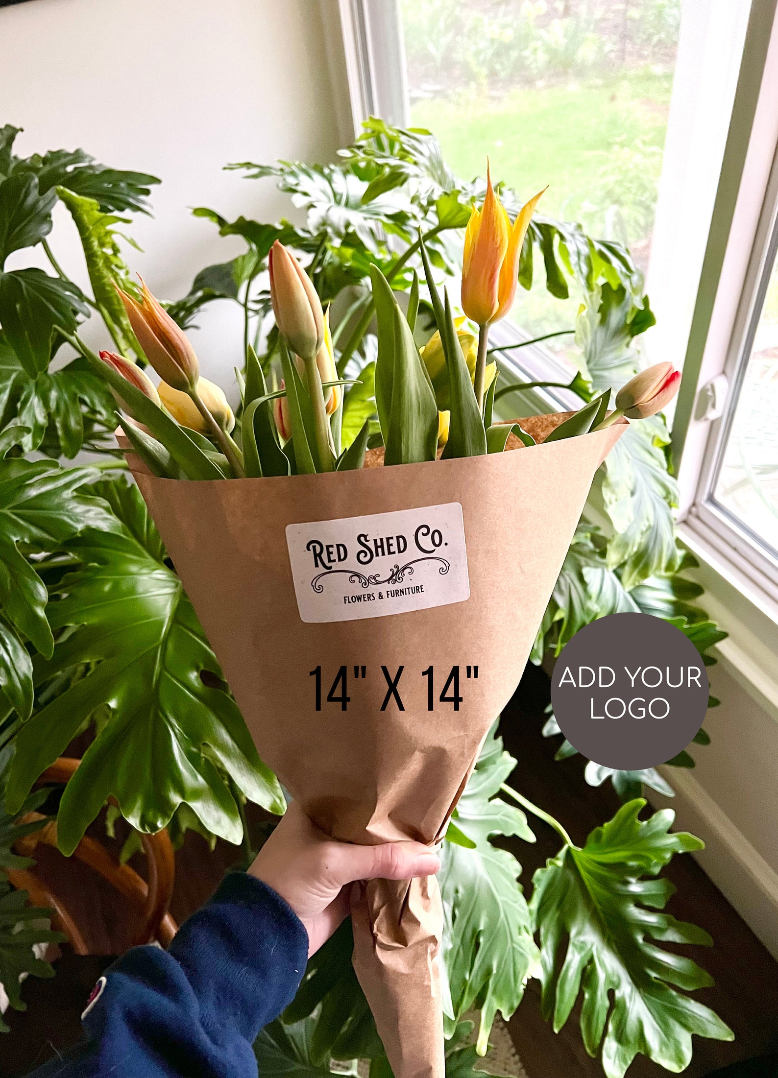 Kraft Paper Bouquet Sleeve for Market Bouquet Wrap for Bouquet Paper